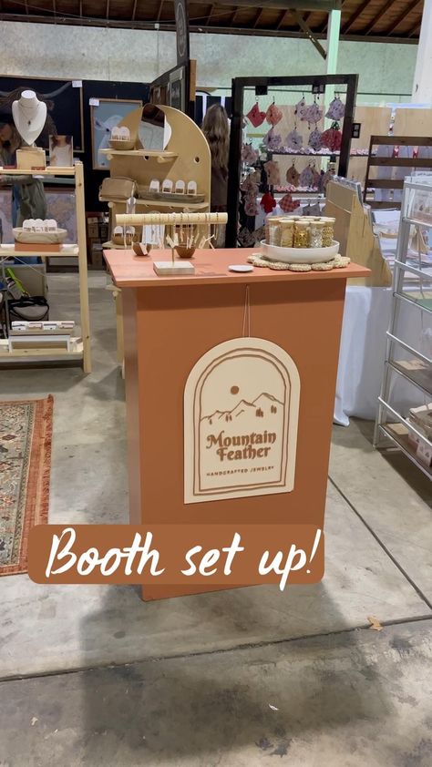 Booth set up! Vendor Booth Display Ideas Clothing, Booth Ideas Vendor, Market Displays Booth Ideas, Clothing Brand Name Ideas, Clothing Booth Display, Jewelry Vendor Display, Clothing Booth, Vendor Table Display, Retail Jewelry Display