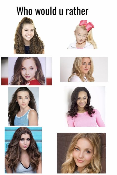 who would u rather? #ALDC dance moms Would You Rather Dance Moms Edition, Mom Tv Show, Dance Moms Kendall, Would U Rather, Dance Moms Group Dances, Dance Moms Memes, Dance Moms Cast, Youtube Halloween, Dance Moms Moments