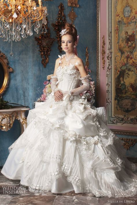 Marie Antoinette Wedding Inspiration | Vintage Wedding Style Rococo Wedding, Marie Antoinette Wedding, Haute Couture Wedding Dress, Beautiful Wedding Gowns, Wedding Dresses Beaded, Fantasy Wedding, Wedding Dress Couture, Couture Wedding, Gorgeous Gowns