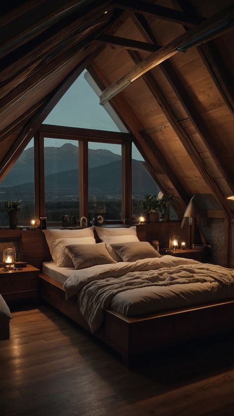 Transform your bedroom into a nature-inspired sanctuary with these aesthetic decor ideas Discover earth tones cozy decor inspirations bohemian aesthetics grey color schemes and luxury touches Get inspired with paint colors decor ideas and color inspirations Perfect for those seeking a cozy and stylish retreat Modern Cabin Interior Bedroom, Cabin Interiors Bedroom, Grey Color Schemes, Aesthetic Decor Ideas, Mountain Bedroom, Modern Cabin Interior, Luxury Mediterranean Homes, Ultra Modern Homes, Nature Inspired Decor