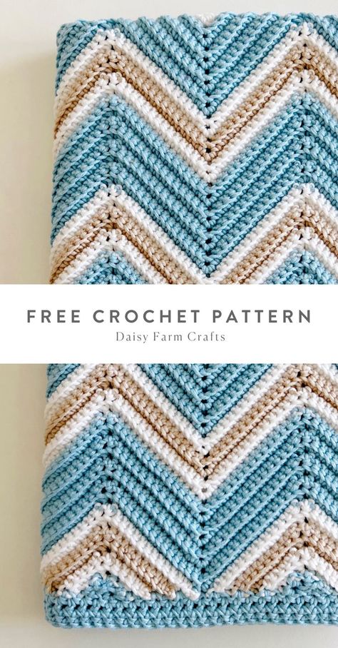 Crochet Ripple Afghan Pattern, Chevron Crochet Blanket Pattern, Chevron Crochet Patterns, Crochet Ripple Afghan, Modern Haken, Crochet Ripple Pattern, Crochet Blanket Chevron, Crochet Blanket Tutorial, Crochet Ripple Blanket