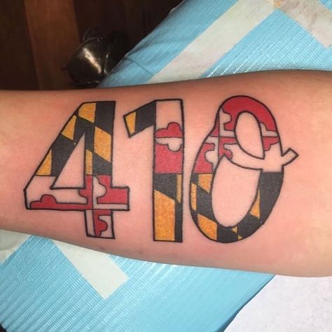 410 Baltimore Tattoo, 410 Tattoo, Baltimore Tattoo Ideas, Maryland Flag Tattoo, Maryland Tattoo Ideas, Baltimore Tattoo, Maryland Tattoo, March Newsletter, Half Sleeve Tattoos Drawings