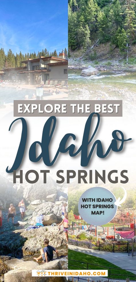 There’s nothing quite like soaking in one of Idaho’s hot springs to warm up and relax your body during winter in Idaho. What makes these hot springs even better is that they offer scenic views of Idaho outdoors. And with so many fantastic Idaho hot springs within a few hours' drive from Boise, you'll find yourself spoilt for choice! So check out our ultimate guide to the best Idaho springs and check out the Idaho hot springs map to plan an epic Idaho getaway. Idaho Springs Colorado, Idaho Hot Springs, Explore Idaho, Idaho Vacation, Idaho Travel, Idaho Springs, Whitewater Rafting, Spring Trip, Boise Idaho