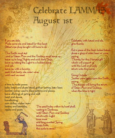 Wiccan Holidays, Witch Recipes, Pagan Traditions, Modern Witchcraft, Pagan Holidays, Wiccan Crafts, Book Of Shadow, August 1st, Wicca Witchcraft