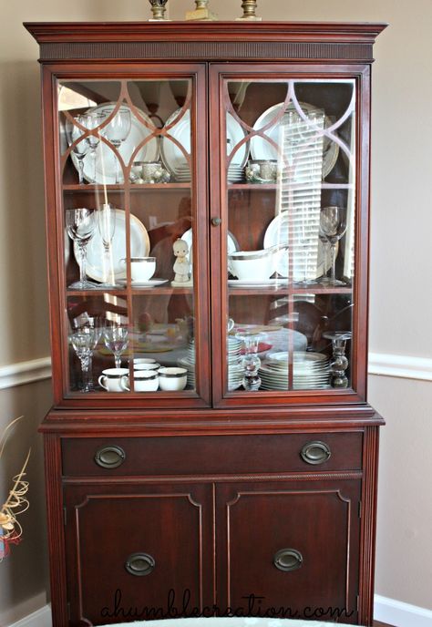 Small China Cabinet, Large China Cabinet, Corner China Cabinets, White China Cabinets, Corner China Cabinet, China Cabinet Redo, Antique China Cabinets, Redo Cabinets, Dining Room Updates