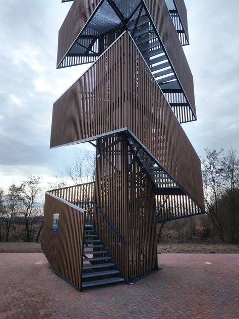 Stair Tower Design, Architectural Tower Design, Tower Design Architecture, Zipline Tower Design, Structures Photography, Towers Architecture Concept, Water Tower Design, Tower Structure Architecture, Viewing Tower Design