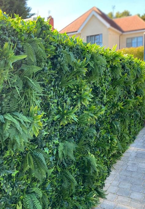 Artificial Green Wall Panels Green Wall Panel, Artificial Vertical Garden, Artificial Green Wall, Selfie Wall, Artificial Plant Wall, Trough Planters, Artificial Plants Outdoor, Luxury Garden, Fern Green