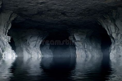 Water Cave, Cave Water, Water Cave Aesthetic, Caves With Water, Cave Aesthetic Dark, Underground Crystal Cave, Dark Cave, Sea Storm, Pitch Dark