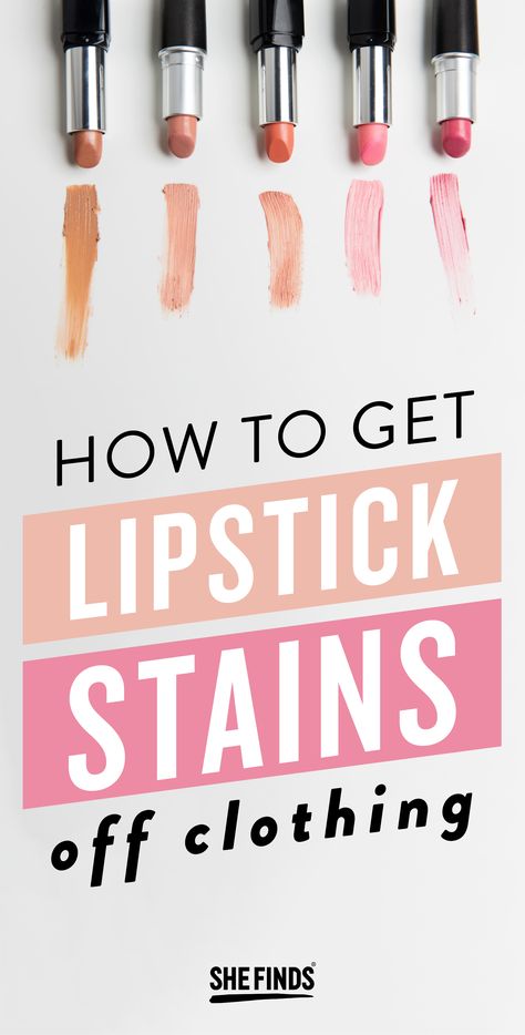 Lipstick Stain Remover, How To Get Lipstick Out Of Fabric, Lipstick Stain Shirt, How To Get Lipstick Out Of Clothes, Remove Lipstick From Clothes, Removing Lipstick Stains, Lipstick Shirt, Stain Remover Clothes, Diy Stain Remover