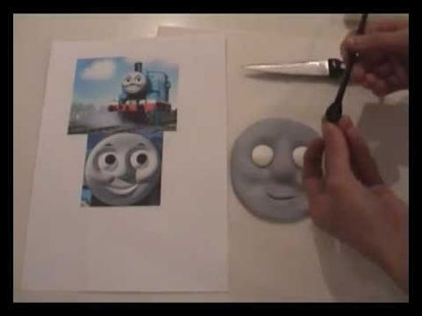 Step by step instructions showing you how to make a fondant / sugar paste thomas the tank engine face for a train cake.    To see the finished cake go to: http://www.howtocookthat.net/public_html/?p=521    For thomas party ideas go to: http://www.howtocookthat.net/public_html/?p=740    How to Cook That is a dessert cooking channel with  step by step ... Thomas The Tank Engine Cake, Thomas Birthday Parties, Thomas Cakes, Train Birthday Cake, Fondant Art, Thomas The Train Party, Thomas Birthday, Train Cake, Star Trek Discovery