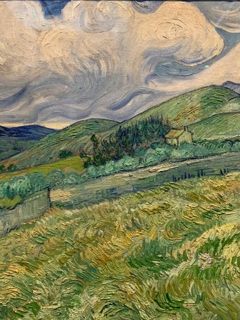 Green Classical Painting, Impressionist Paintings Van Gogh, Van Gogh Wheat Field With Cypresses, Post Impressionism Art Paintings, Post Expressionism, Expressionism Aesthetic, Van Gogh Green, Famous Impressionist Paintings, Post Impressionism Art