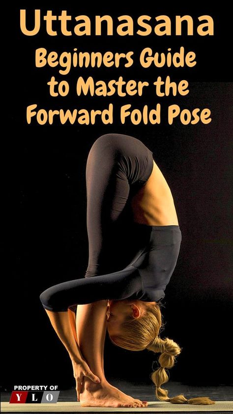 Yoga Poses that can help with a sore back, improve balance, and loosen a stiff back are few but the Forward Fold does it all. #ylo Yoga Yamas, Yoga Forward Fold, Forward Fold Yoga, Super Tips, Different Types Of Yoga, Tight Hamstrings, Forward Fold, Yoga Business, Poses For Beginners