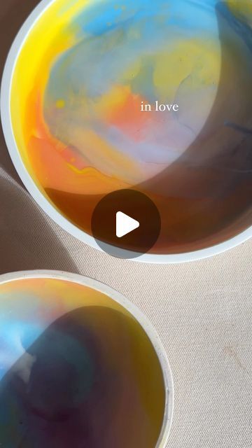 Caitie North on Instagram: "🌈 Testing a new watercolor pour technique for my underglaze class! Im in love, I can’t wait to see them glazed! #pottery #underglaze #amacounderglaze #ceramics @amacobrent" Watercolor Glazing Technique, Underglaze Ideas Pottery, Watercolor Underglaze Ceramics, Watercolor Glaze Ceramics, Glazing Plates Ideas, Watercolour Pottery, Pottery Glaze Techniques, Underglazing Pottery, Glaze Recipes Ceramics