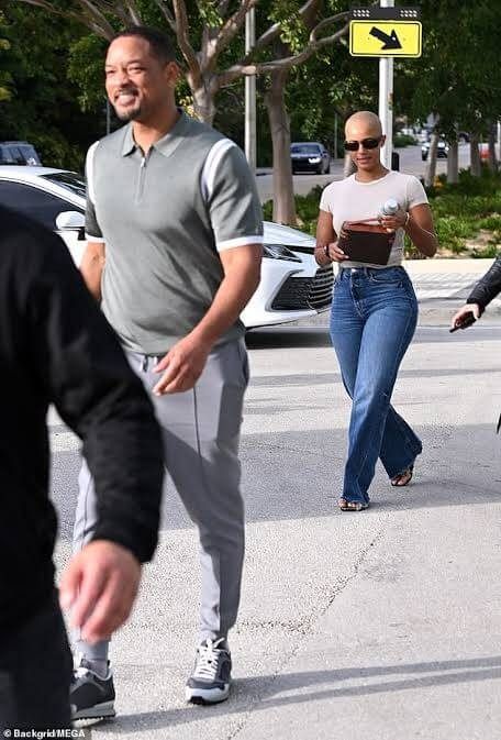 Will Smith seen with mystery female rocking SIMILAR look to estranged wife Jada Pinkett Smith - as they leave Miami Art Basel TOGETHER Will And Jada Smith, Jada Smith, Will And Jada, Mystery Woman, I Am Legend, Jada Pinkett, Belt Jumpsuit, Jada Pinkett Smith, Black Flip Flops