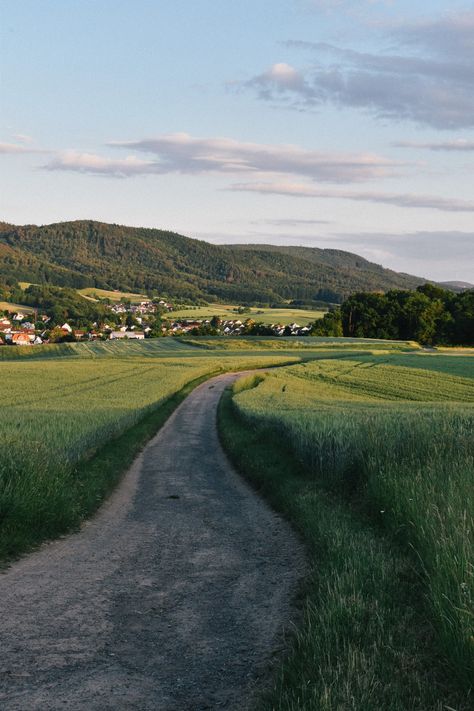 Spring, Germany, German, Germans, countryside, village, country cottage,  hiking, road, nature, road, spring season, landscape, green, herbes, hills, heuvels, season, winter seasons, autumn season,  flowers, tree, rrees, German Core, Fields Of Wheat, German Countryside, Cottagecore Life, German Houses, Spring Evening, German Beauty, Royal Christmas, Southern Life