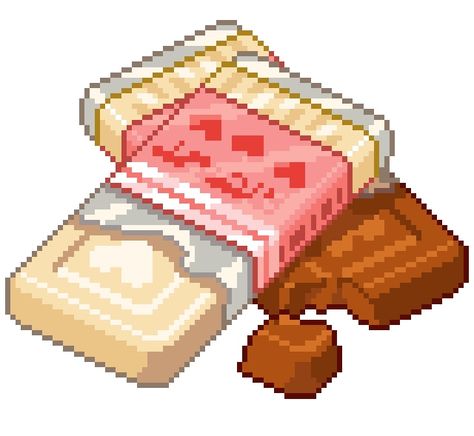 Chocolates Pixel Kawaii, Pixel Art Food, Piskel Art, Pixel Art Background, Pixel Art Tutorial, Arte 8 Bits, 8bit Art, Cool Pixel Art, Pix Art