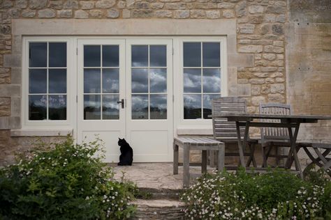 Patio doors: 10 designs for period homes | Real Homes Wooden Casement Windows, Cottage Patio, Country Doors, Oak Framed Buildings, Custom Wood Doors, French Doors Exterior, Cottage Renovation, Timber Windows, French Doors Patio