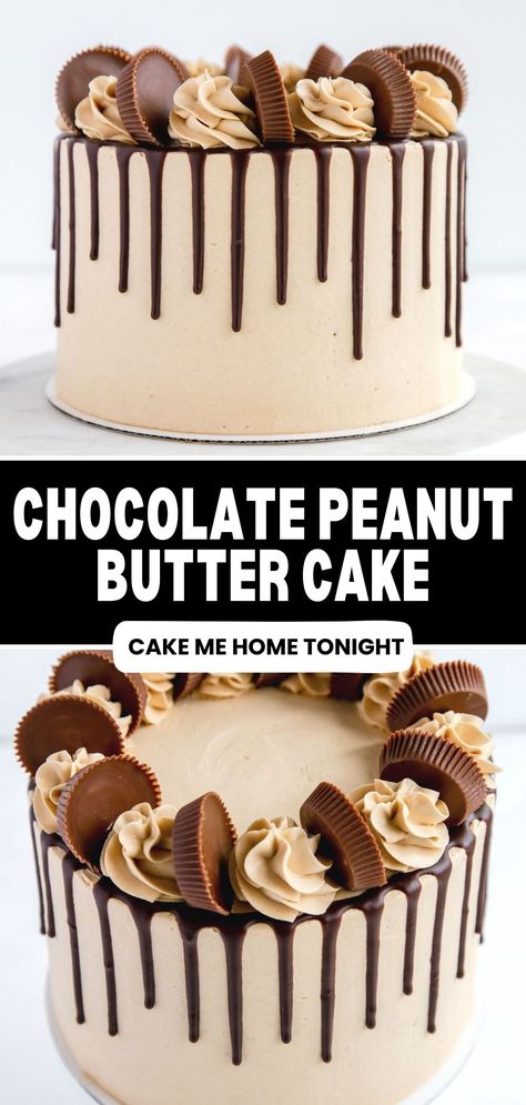 Buttercream Frosting Chocolate, Peanut Butter Buttercream Frosting, Peanut Butter Buttercream, Frosting Chocolate, I Lost 100 Pounds, Chocolate Peanut Butter Cake, Peanut Butter Cake, Summer Dessert Recipes, Cake Truffles