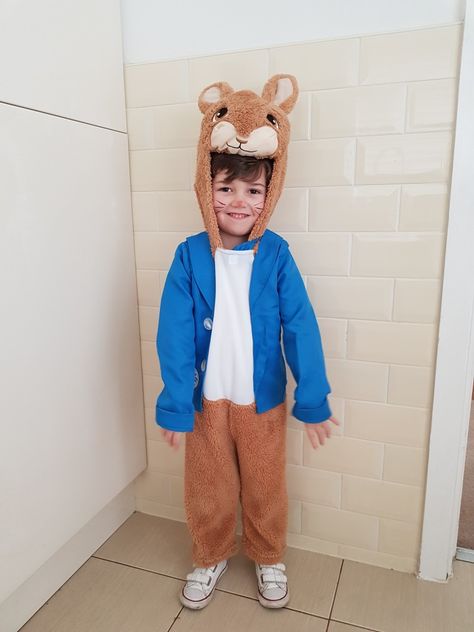 Peter Rabbit Costume Diy Peter Rabbit, Peter Rabbit Costume, Costume For Teachers, Teacher Costumes, Rabbit Costume, Peter Rabbit, Easy Diy, Rain Jacket, Kindergarten