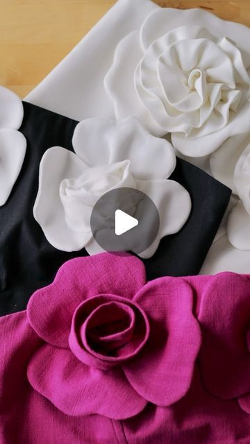 Magenta Fabric, Fabric Rosette, Making Fabric Flowers, Notebook Drawing, Draping Fashion, Handmade Flowers Fabric, Fashion Tops Blouse, Fabric Flowers Diy, Fabric Roses