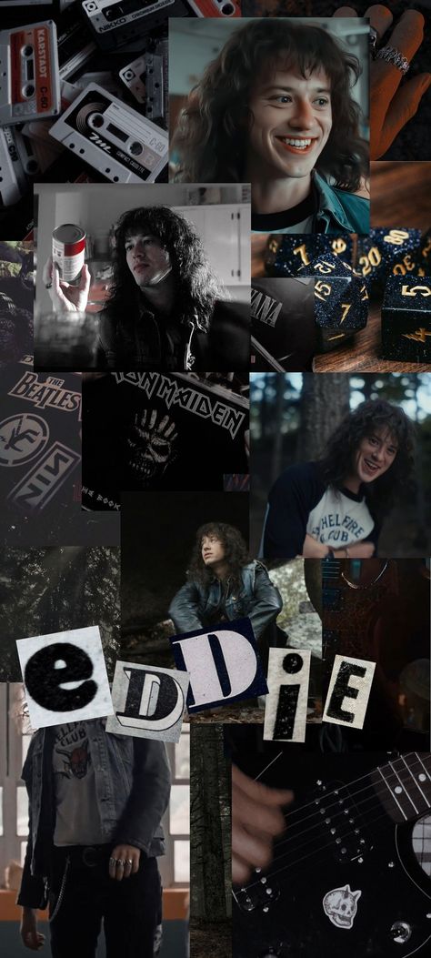 Stranger Things T4 Eddie Munson edit Stranger Things Jewelry, Stranger Things Wall, Eddie Edward, Stranger Things Print, Do I Like Him, Book Background, Emo Wallpaper, Stranger Things Have Happened, Stranger Things 4