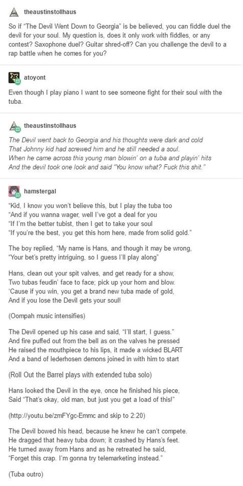 Devil Went Down To Georgia, Funniest Memes, Music Humor, The Boss, Text Posts, Tumblr Funny, Just In Time, Anaconda, Tumblr Posts