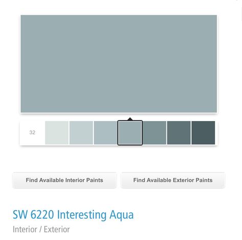 SW 6220 Interesting Aqua - kitchen island. My chips makes this look greener/dark. Aqua Kitchen, Cabin Exterior, Comfort Gray, Farms Living, Exterior House Colors, Home Reno, Bedroom Colors, Color Pallets, Sherwin Williams