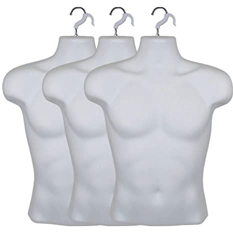 Amazon.com: 3-Pack Male Mannequin Torso, Dress Form Hollow Back Body or T Shirt Display, for Hanging by EZ-Mannequins for Craft Shows, Photos or Design, Easy to Use and Store, for Small - Medium Sizes : Industrial & Scientific Torso Dress, T Shirt Display, T-shirt Display, Male Mannequin, Mannequin Torso, Clothing Racks, Visual Merchandiser, Shirt Display, Male Torso