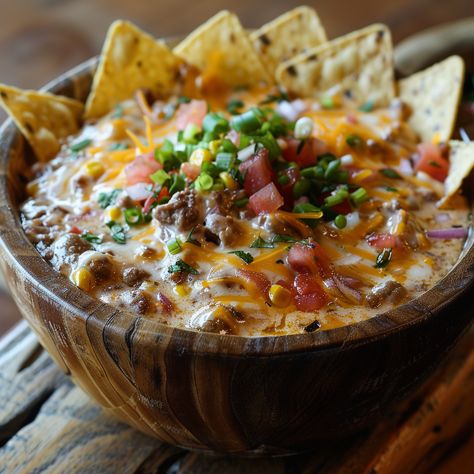 Texas Trash Dip: Easy, cheesy & perfect for parties! Learn to make this crowd-pleasing Tex-Mex favorite with our recipe, tips & variations. Best Easy Party Appetizers, Best Crowd Pleasing Appetizers, Tex Mex Bowls, Taco Dips Recipes, Slow Cooker Texas Trash Dip, Cheesy Nacho Dip, Texas Trash Dip Southern Living, Texas Cheese Dip, Mexican Trash Dip