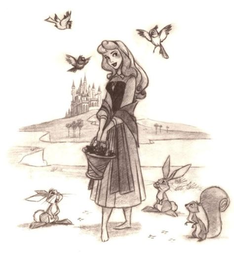 aurora Sleeping Beauty Concept Art, Disney Character Sketches, Tattoo Disney, Disney Princess Aurora, Disney Princess Drawings, Disney Artwork, Disney Concept Art, Disney Sketches, Disney Sleeping Beauty