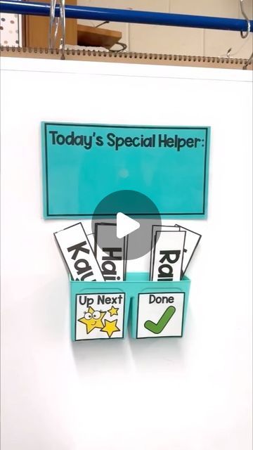 Linda Kenngott | 1st Grade Teacher on Instagram: "⭐️ FLASH FREEBIE⭐️ Type: LINK below if you want me to DM you the link!  MORE about Special Helper ⬇️  What: Instead of everyone having classroom jobs I pick 1 Special Helper each day. This child does any and all of the classroom jobs all day long.   Why:  It is so much more efficient for you, the teacher, than having to set up and manage classroom jobs. No classroom job board. No taking time to reassign jobs regularly. No managing and remembering who already did what job and whose turn is next. Plus, students love being the Special Helper.  How:  Set up the special helper set once and you’re good to go for the whole year!  Type each students name on a card, laminate, cut, Velcro dot, done!   Set up 2 bins with the labels “up next” and “done Special Helper Of The Day, Classroom Jobs Preschool Free Printable, Helper Of The Day Classroom, Classroom Jobs Preschool, Classroom Job Board, Class Jobs Display, Class Helpers, Classroom Jobs Board, Helper Chart