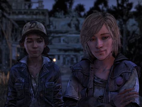 Clem And Violet, Heather Mason, The Walking Dead Telltale, Walking Dead Game, Photo Walk, Carl Grimes, Game Pictures, Life Is Strange, Boyfriend Girlfriend