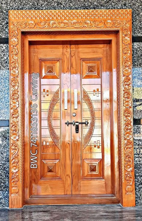 In this video, we will show you the best way to decorate your Modern Wooden Door Designs, with modern design. The most effective and easy way to make your house beautiful. Front Main Double Door Designs, Mani Doors Design Indian, Main Double Door Design Photos, Indian Main Door Designs Double Door, Maindoors Design, Wooden Double Front Doors Modern, Wooden Main Double Door Design, Simple Door Design, Latest Door Design