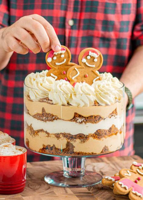 Christmas Trifle Recipes, Gingerbread Trifle, The Scran Line, Scran Line, Trifle Bowl Recipes, Gingerbread Dessert, Christmas Trifle, Hp Sauce, Xmas Desserts