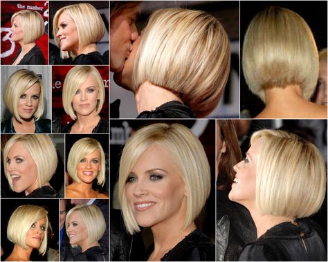 Jenny McCarthy bob. LOVE this! I think I'm too scared to go this short. Jenny Mccarthy Hair, Kort Bob, Straight Bob Hairstyles, Jenny Mccarthy, Haircut And Color, Penteado Cabelo Curto, Bob Haircut, Short Bob Hairstyles, Great Hair