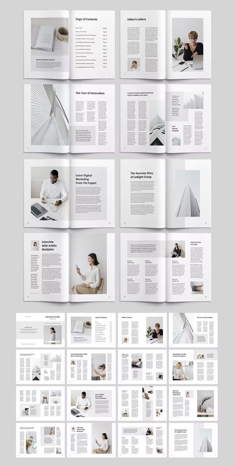 Magazine Template MS Word & Indesign Booklet Layout, Indesign Free, Indesign Layout, Indesign Magazine Templates, Notebook Templates, Free Magazines, Cool Magazine, Indesign Templates, Magazine Template