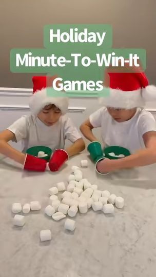 Christmas Minute-To-Win-It Games | Holiday Minute-To-Win-It Games 🎅 These easy games only take a few minutes to set and are fun for kids of all ages (and grown ups)!... | By Raising Dragons - Activities For Kids | Facebook Christmas Minutes To Win It Games, Minute Ti Win It Christmas Games, Christmas Minute To Win It Games, Raising Dragons, Christmas Eve Games, Nursery Crafts, Eve Game, Color Wars, Christmas Games For Kids