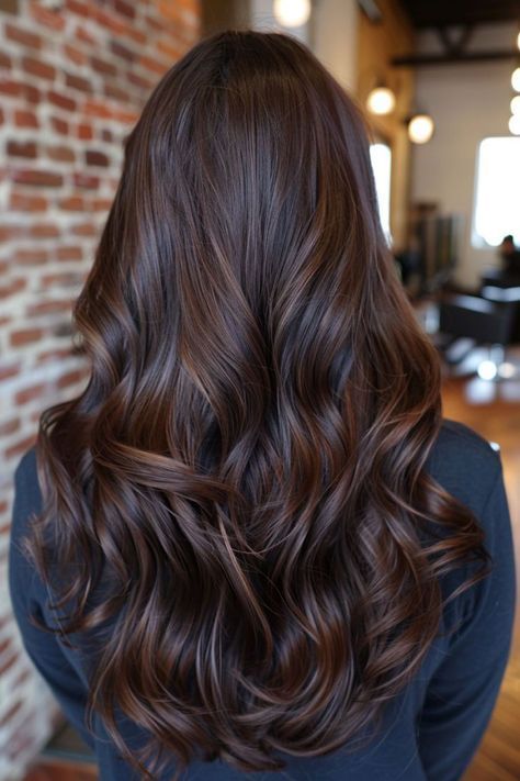 Rich Chocolate Hair Color, Chocolate Brunette Hair, Rich Chocolate Brown Hair, Rich Brunette Hair, Rich Brown Hair, Dark Chocolate Brown Hair, Brown Hair Inspiration, Hair Color Chocolate, Chocolate Brown Hair Color