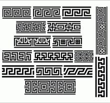 Ancient Greek key patterns Ancient Greece Lessons, Ancient Greece Architecture, Ancient Greece For Kids, Ancient Greece Fashion, Ancient Greece Mythology, Ancient Greece History, Ancient Greece Aesthetic, Greek Symbol, Greek Pattern