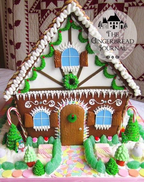 gingerbread house www.gingerbreadjournal.com gh2 Gingerbread House Template Printable, Gingerbread Icing, Halloween Gingerbread House, Gingerbread Inspiration, Homemade Gingerbread House, Gingerbread House Ideas, Gingerbread Art, Gingerbread Creations, Gingerbread House Patterns