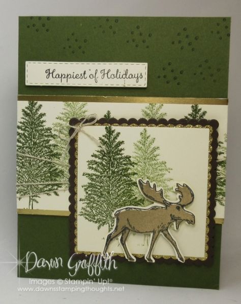 Stampin Up Merry Moose, Merry Christmoose, Winter Woods, Christmas Moose, Guy Cards, Handmade Christmas Card, Card Sketch, Homemade Christmas Cards, Stampin Up Christmas Cards