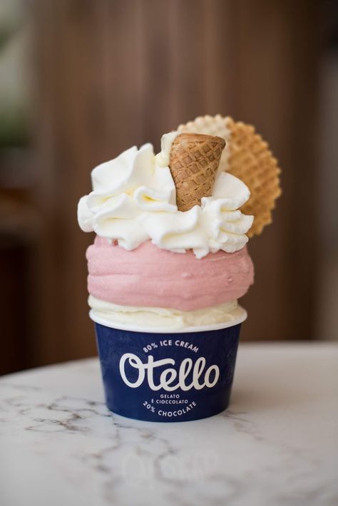 Can Branding, Gelato Brands, Ice Cream Branding, Cream Branding, Unique Ice Cream, Ice Cream Logo, Ice Cream Place, Italian Ice Cream, Calm Colors