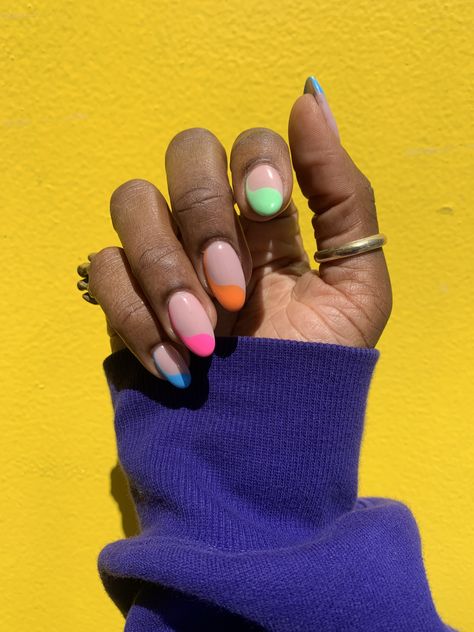 colorful nails for the summer Matte Pastel Nails, Summer Nails Colorful, Nails Colorful, Nail Goals, Short Nail, Short Nail Designs, Pastel Nails, Beach Nails, Chic Nails