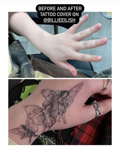 Billie Eilish Tattoo, Harry Styles Drawing, Cute Hand Tattoos, Her Makeup, Fairy Tattoo, Fairy Aesthetic, My Kind Of Woman, Make Up Artist, Dragon Tattoo