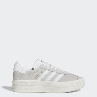 Grey Gazelle, Adidas Shoes Gazelle, Adidas Gazelle Grey, Gazelle Bold Shoes, Adidas Bold, Adidas Gazelle Outfit, Adidas Gazelle Women, Adidas Gazelles, Gazelle Adidas