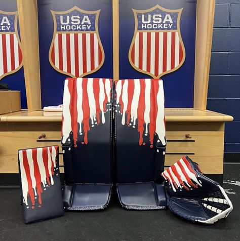 Hockey Hockey Goalie Pads, Hockey Pads, Goalie Gear, Goalie Pads, Usa Hockey, Hockey Stuff, Hockey Goalie, Hockey Players, Ice Hockey