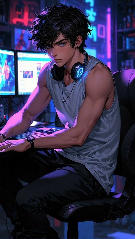 Cyberpunk Art Male, Cyberpunk Character Art Male, Cyberpunk Boy, Cyberpunk Character Art, Cyberpunk Male, Gilgamesh Fate, Art Male, Anime Prince, Cyberpunk Character