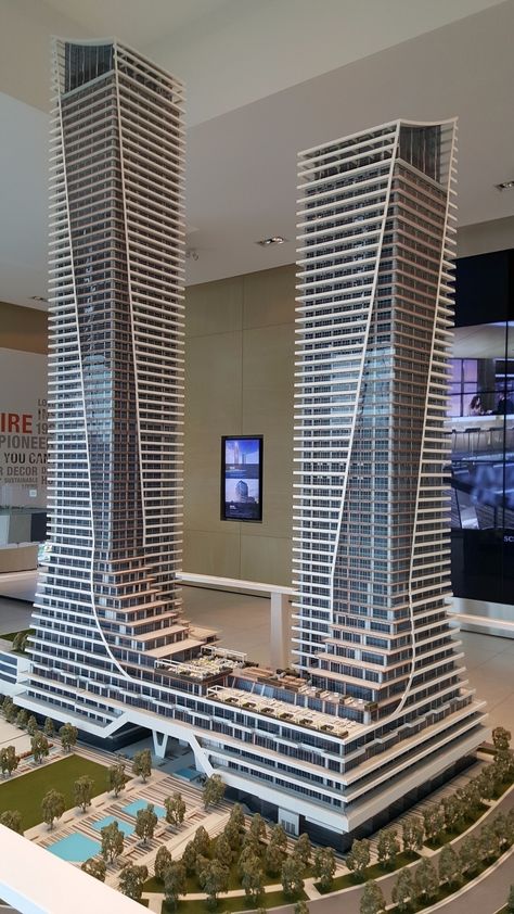 Condominium Architecture, Hotel Design Architecture, Detail Arsitektur, Modern Architecture Building, Architectural Model, Tall Buildings, Skyscraper Architecture, Tower Design, Architecture Model Making