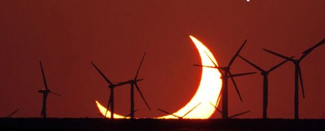 Wind turbines and sunset, great American eclipse 2017 Eclipse Photos, Moon Eclipse, Wind Turbines, Wolf Moon, Mystery Books, Local Seo, Web Design Company, Ny Times, Design Company