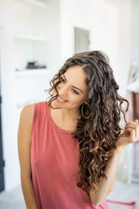 2C to 3A Curly Hair Transformation | Lush to Blush 2 A Curly Hair, Curly Hair Inspiration Long, Curly Long Hair Cuts, 2c 3a Curly Hair, Long Curly Hair Cuts, Curly Hair Transformation, Curly Hair Journey, 3a Curly Hair, 3a Curls